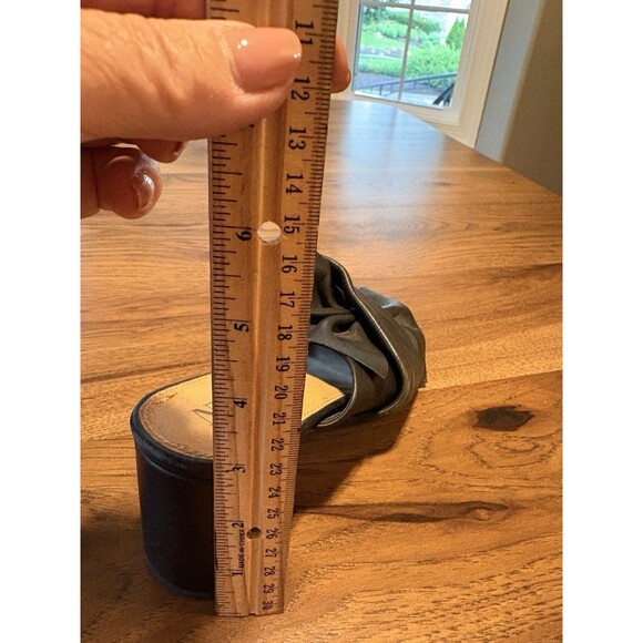 NIC+ZOE Poppy Women 8 M Black Leather Peep Toe Bow Block Heel - Picture 7 of 16